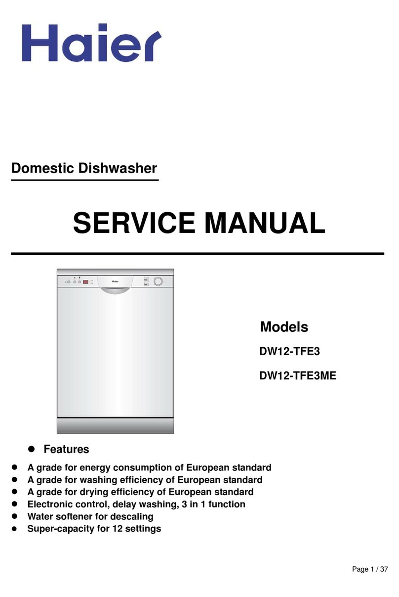 Haier DW12-TFE3 series Service manual