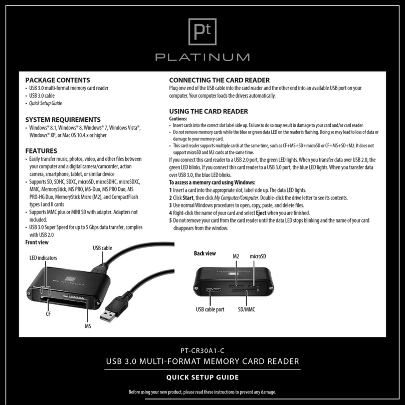 Platinum PT-CR30A1-C Quick setup guide