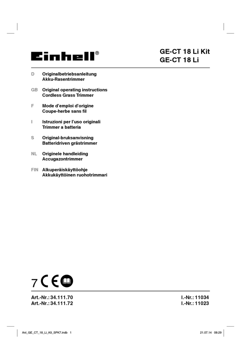 EINHELL GE-CT 18 Li Kit User manual