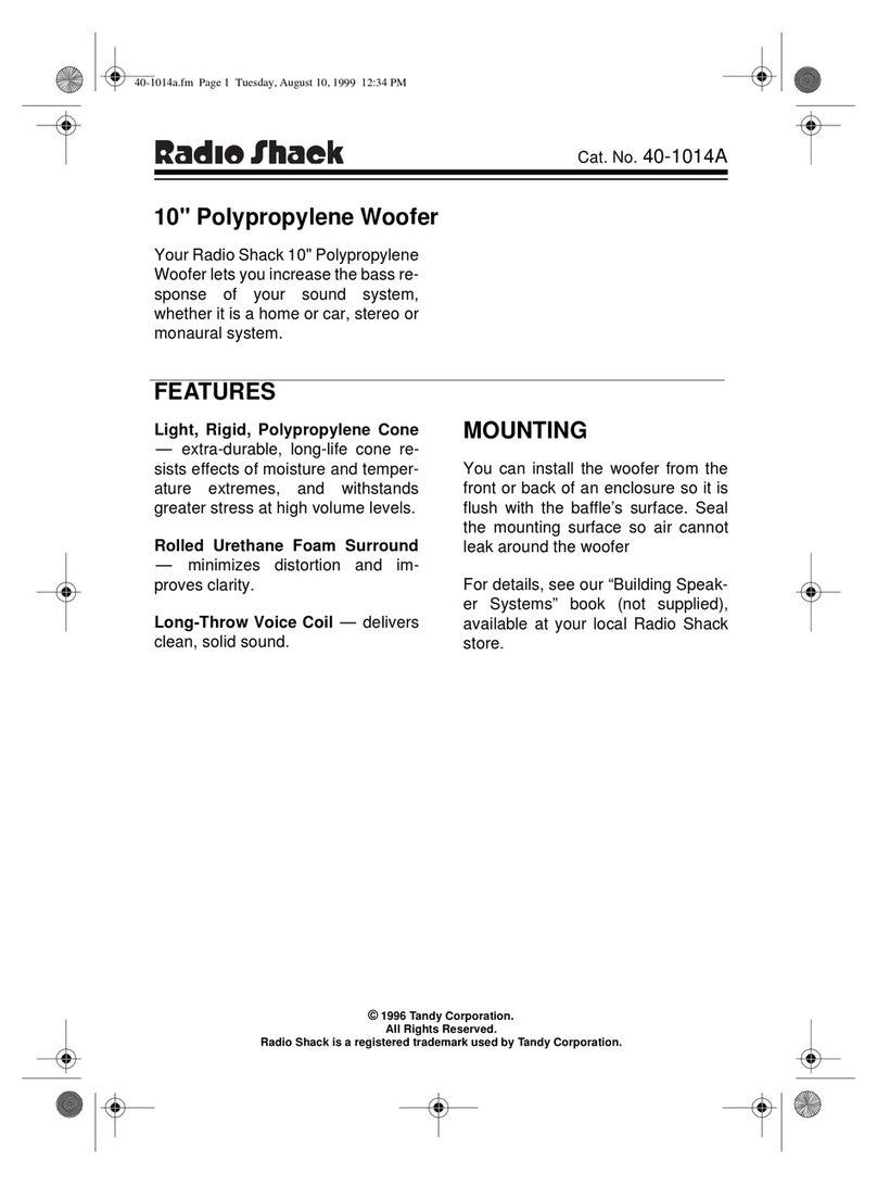 Radio Shack 40-1014A user guide