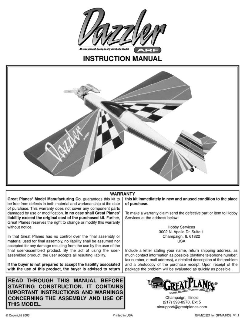 GREAT PLANES Dazzler ARF instruction manual GREAT PLANES Dazzler ARF instruction manual
