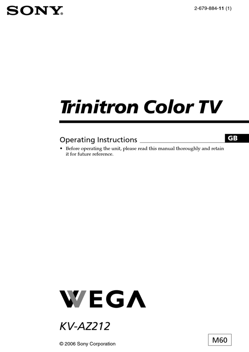 Sony wega KV-AZ212 User manual Sony wega KV-AZ212 User manual