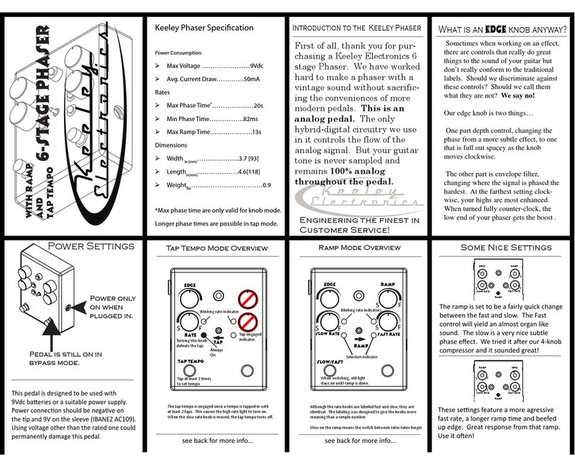 Keeley 6-stage Phaser User information
