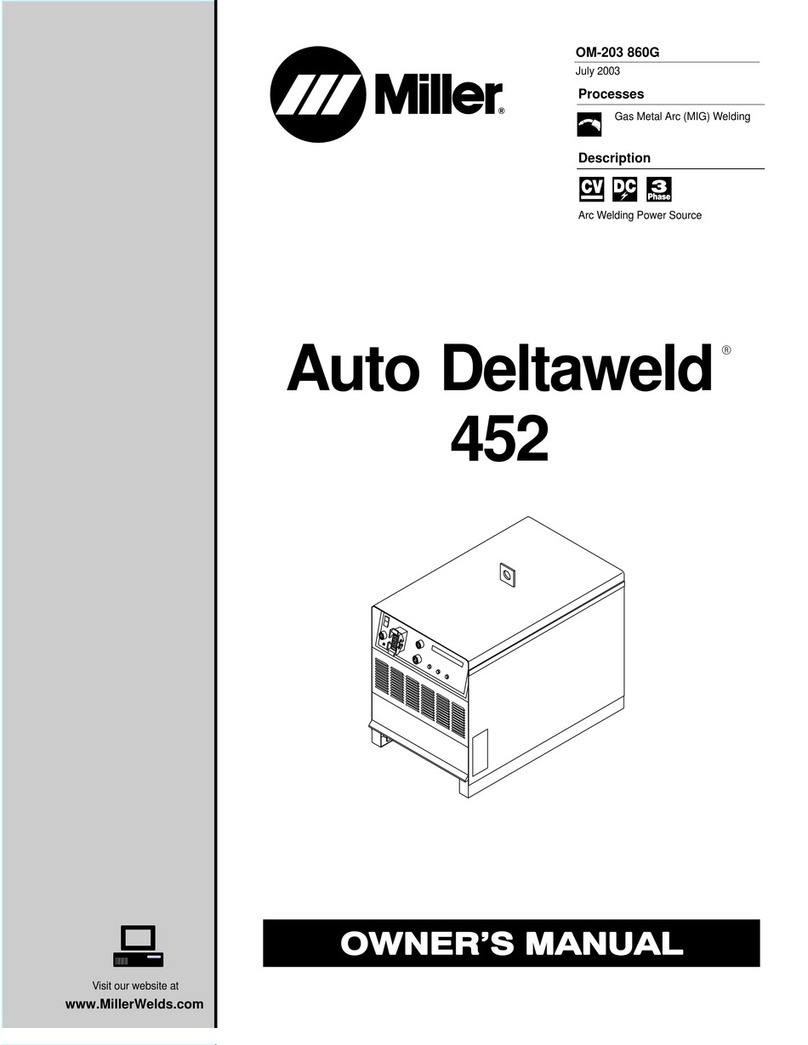 Miller Auto Deltaweld 452 owner's manual Miller Auto Deltaweld 452 owner's manual