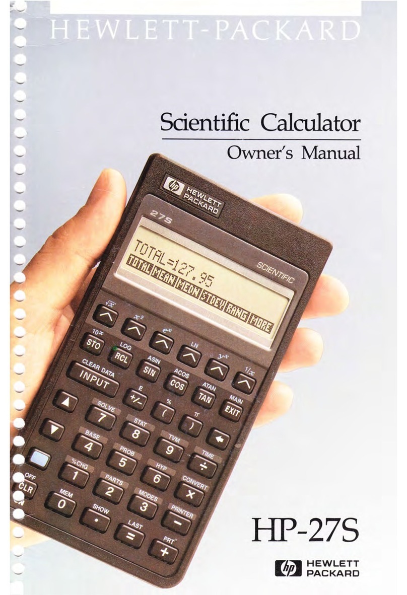 HP HP-27S User manual