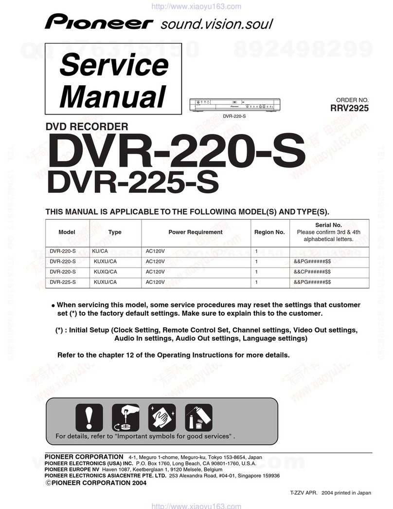 Pioneer DVR-220-S User manual Pioneer DVR-220-S User manual