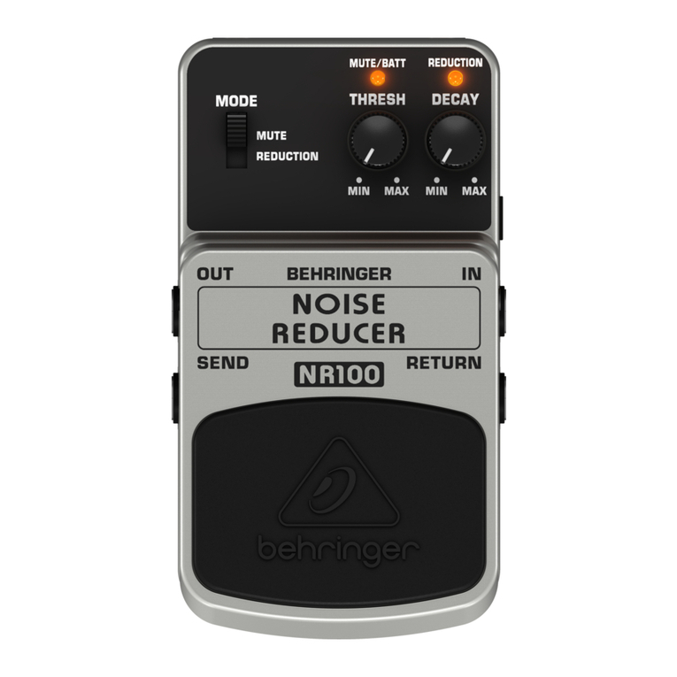 Behringer Noice Reducer NR100 manual