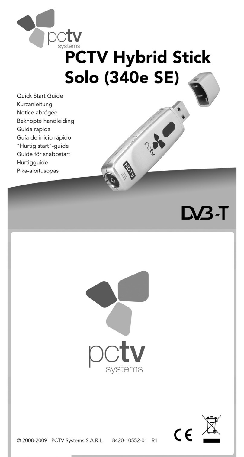 PCTV Systems Solo 340e SE quick start guide
