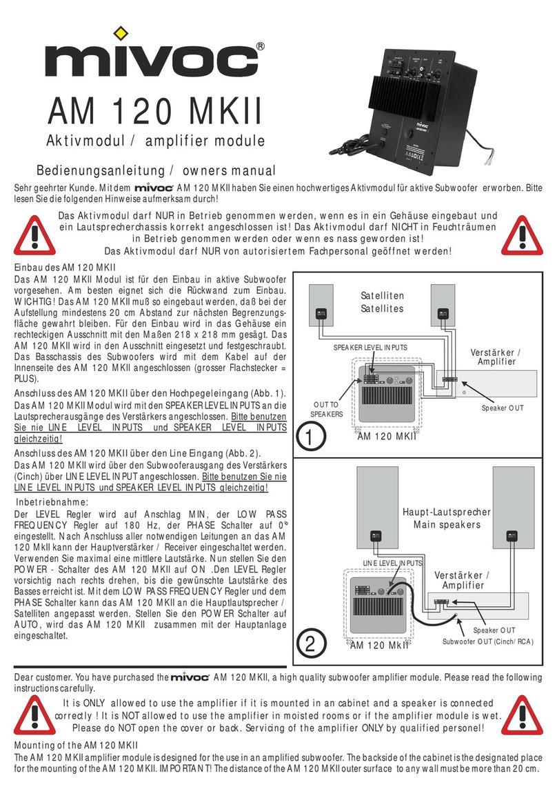 mivoc AM 120 MKII owner's manual