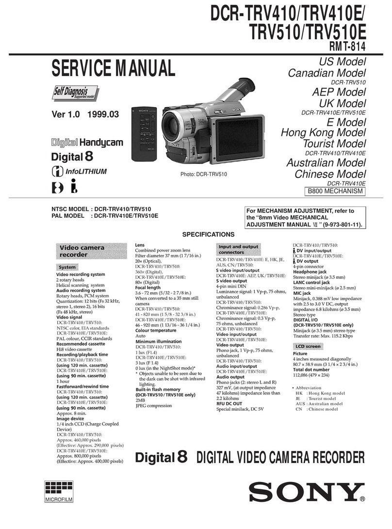 Sony Digital8 DCR-TRV410 User manual