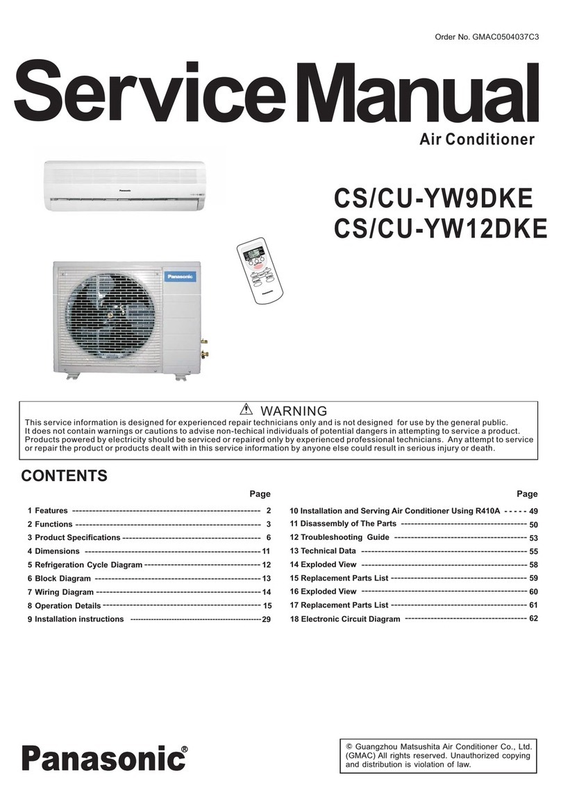 Panasonic CS/CU-YW9DKE User manual Panasonic CS/CU-YW9DKE User manual