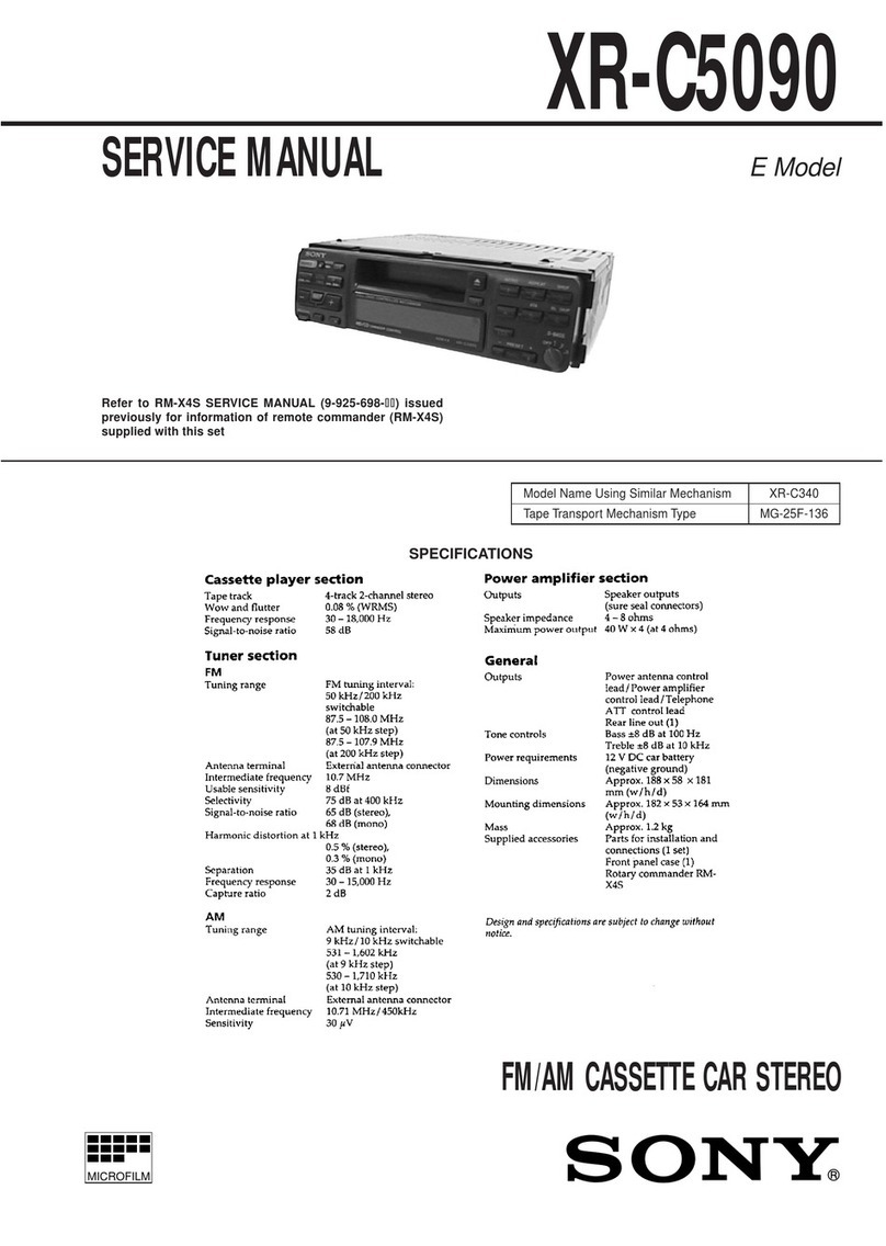 Sony XR-C5090 User manual