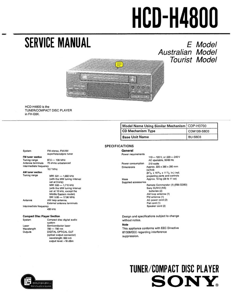 Sony HCD-H4800 User manual