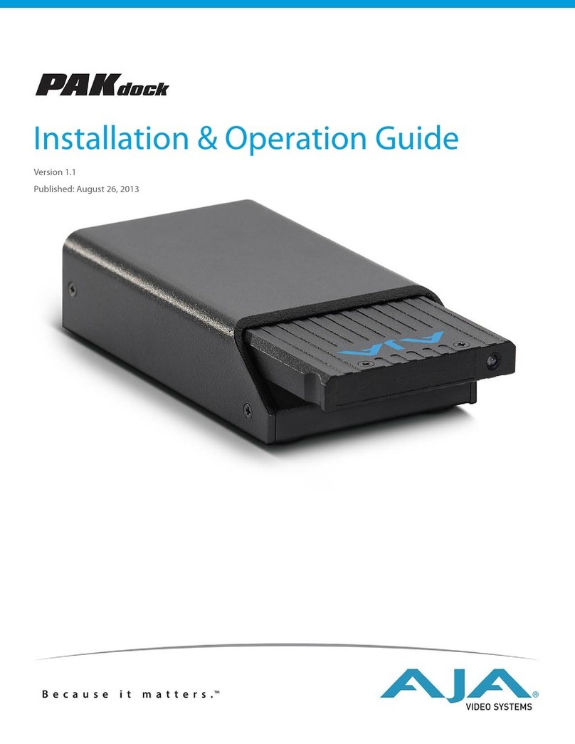 AJA PAKdock Installation & operation guide