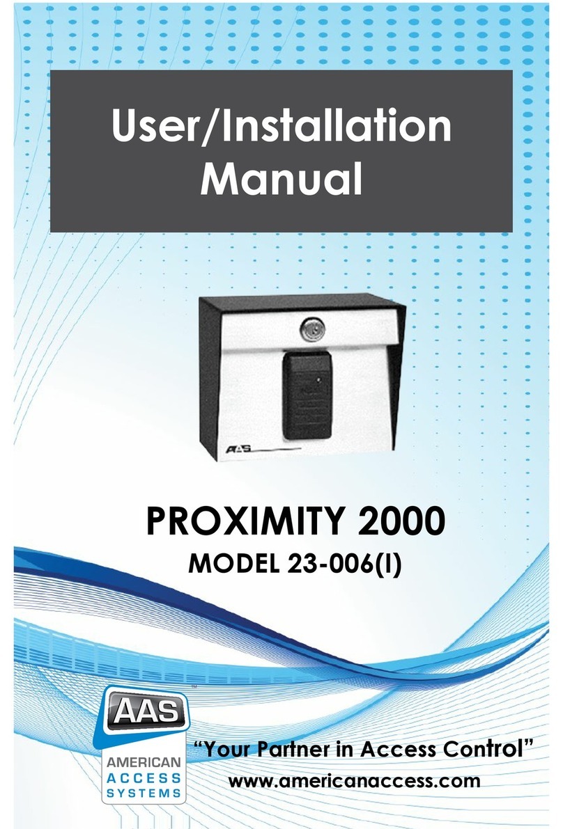 American access system 23-006 PROXIMITY 2000 User & installation manual