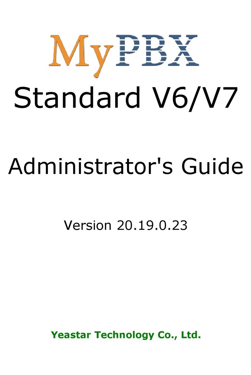 Yeastar Technology MyPBX Standard V6 Service manual