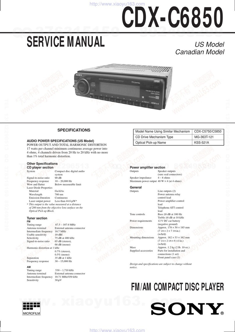 Sony CDX-C6850 Service manual