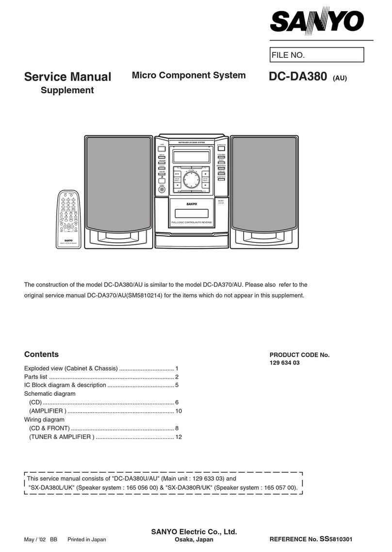 Sanyo DC-DA380 Operating manual Sanyo DC-DA380 Operating manual