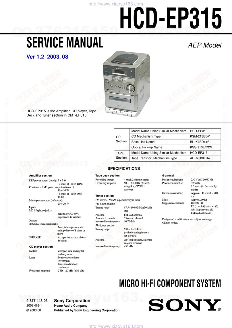 Sony HCD-EP315 User manual