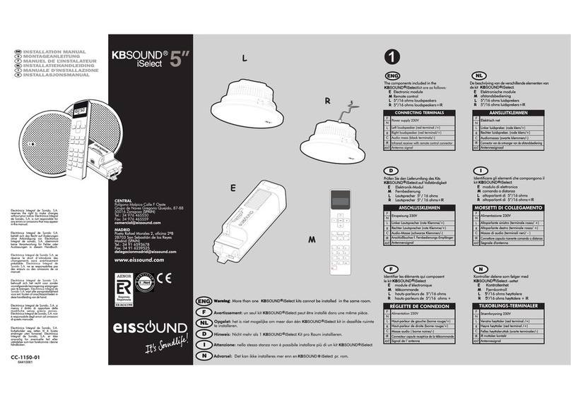 EisSound KBSOUND iSelect "5 installation manual