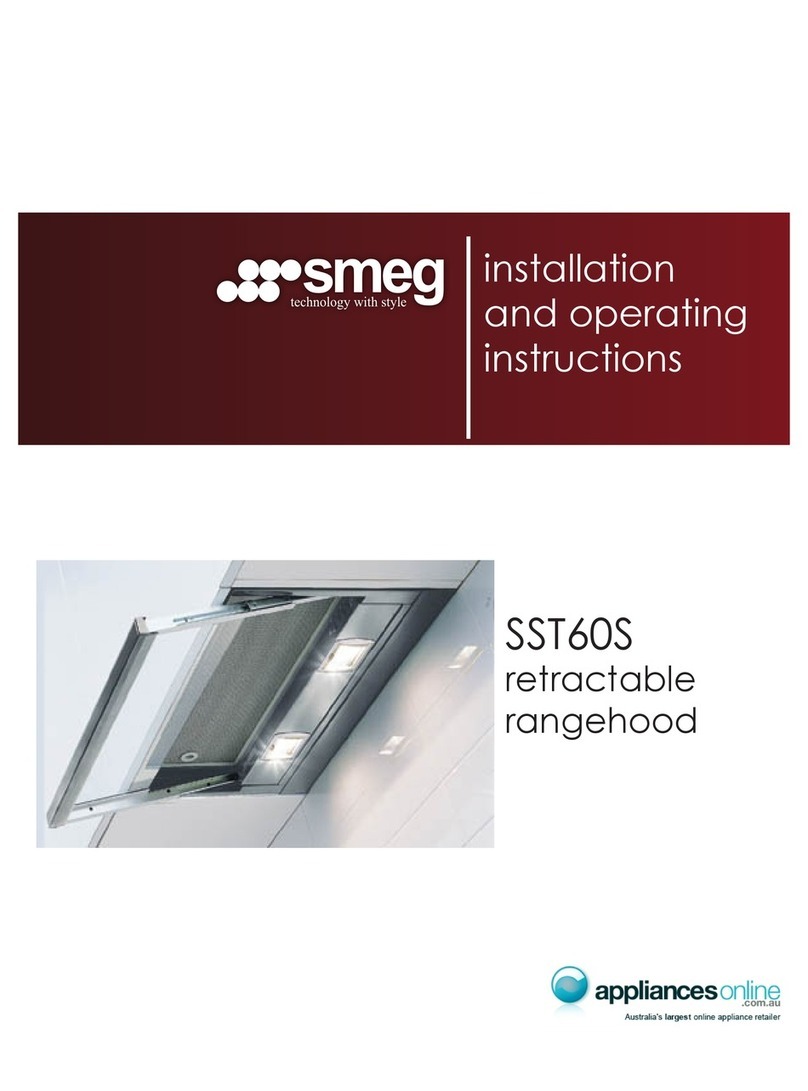 Smeg SST60S Installation and operating instructions