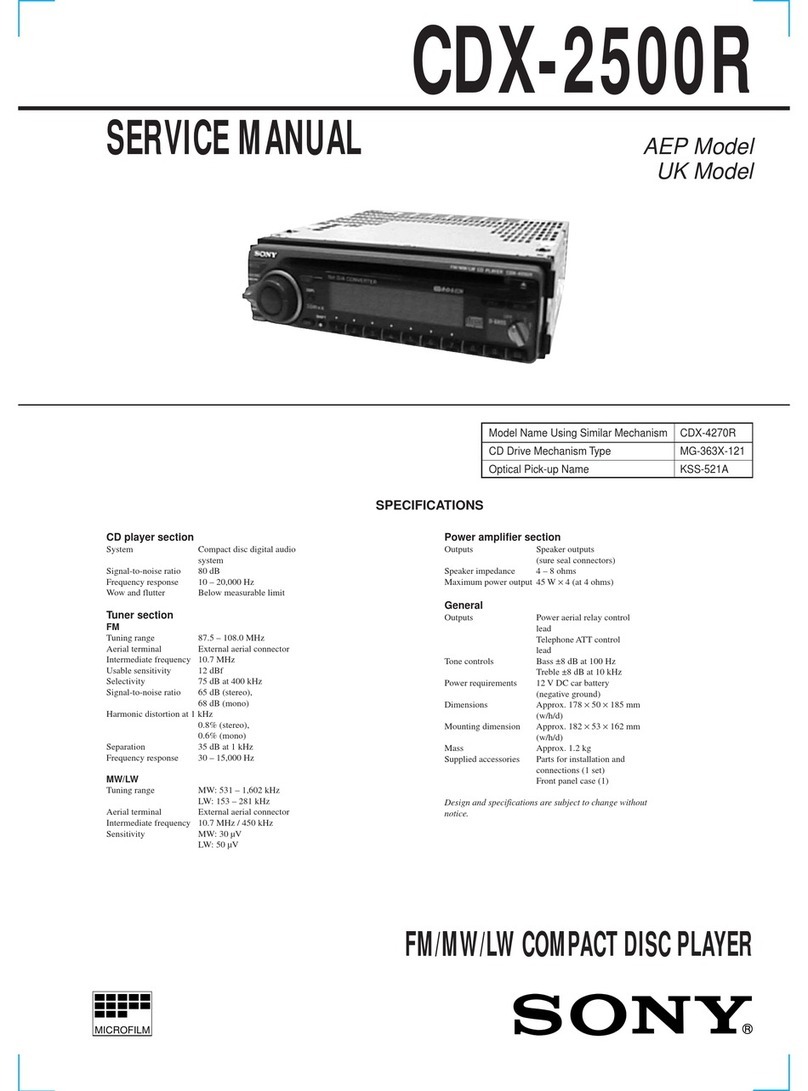 Sony CDX-2500R Service manual