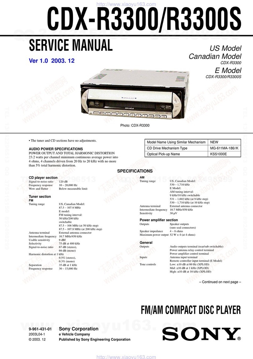 Sony CDX-R3300S Service manual