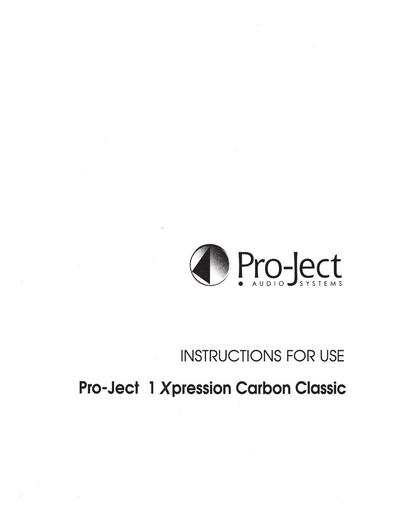 Pro-Ject Audio Systems 1 Xpression Carbon Classic User manual