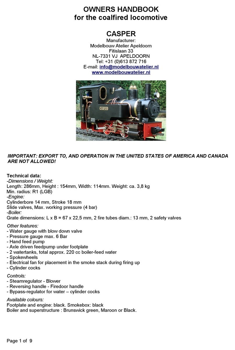 Modelbouw Atelier Apeldoorn CASPER Owner's handbook