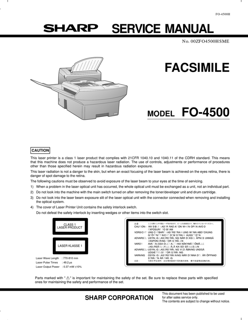 Sharp FO-4500 Service manual