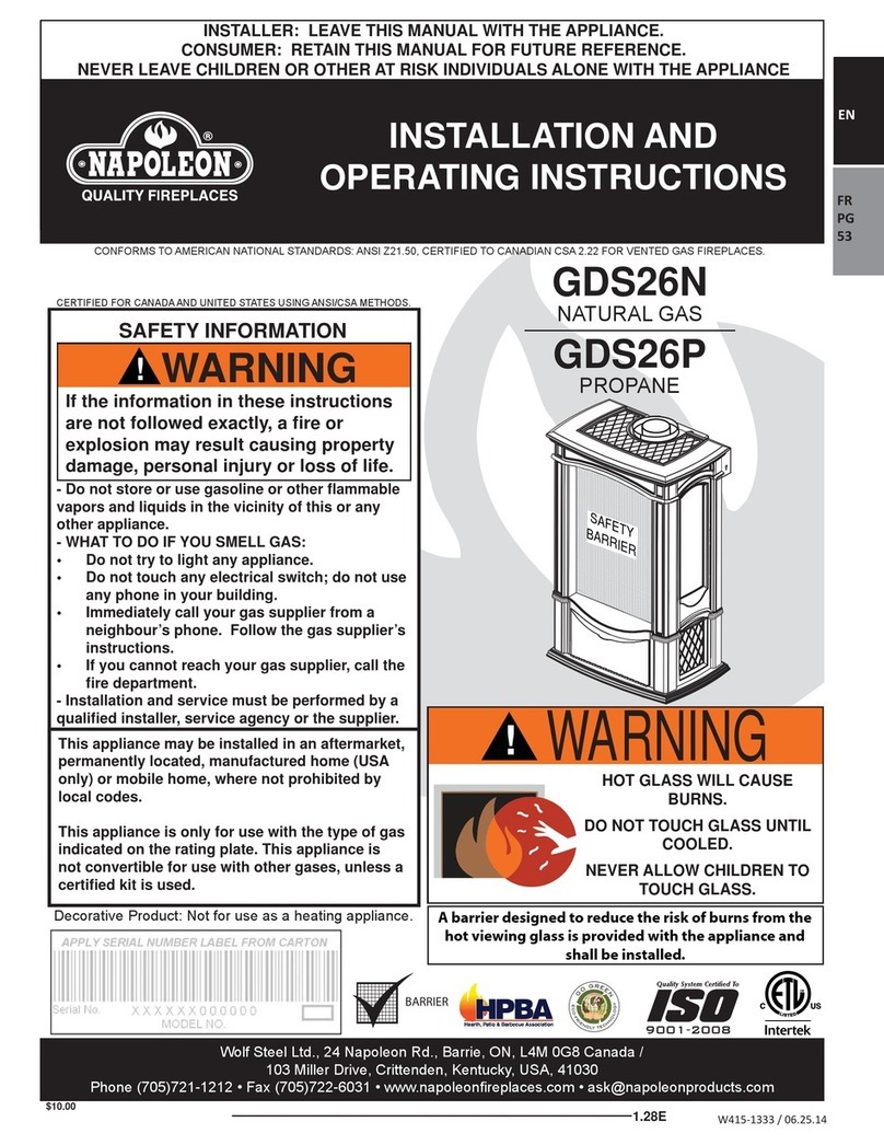 Napoleon Castlemore GDS26N User manual