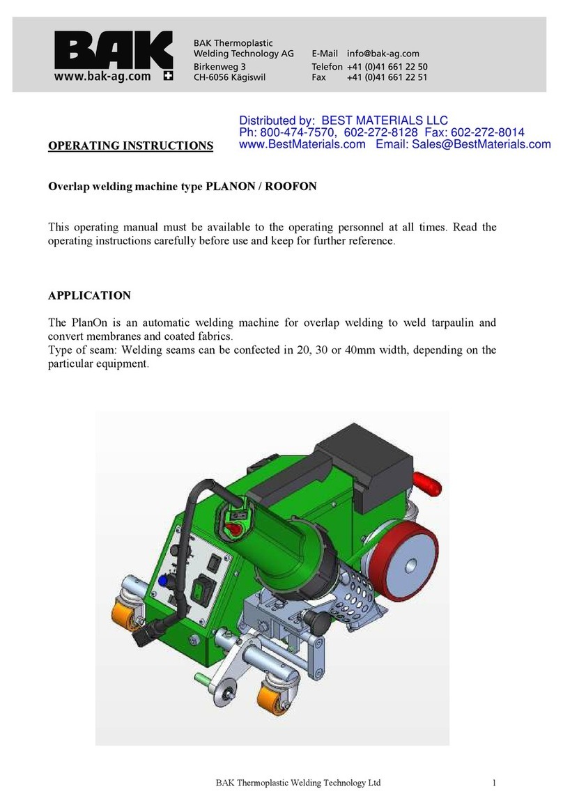 BAK PLANON User manual