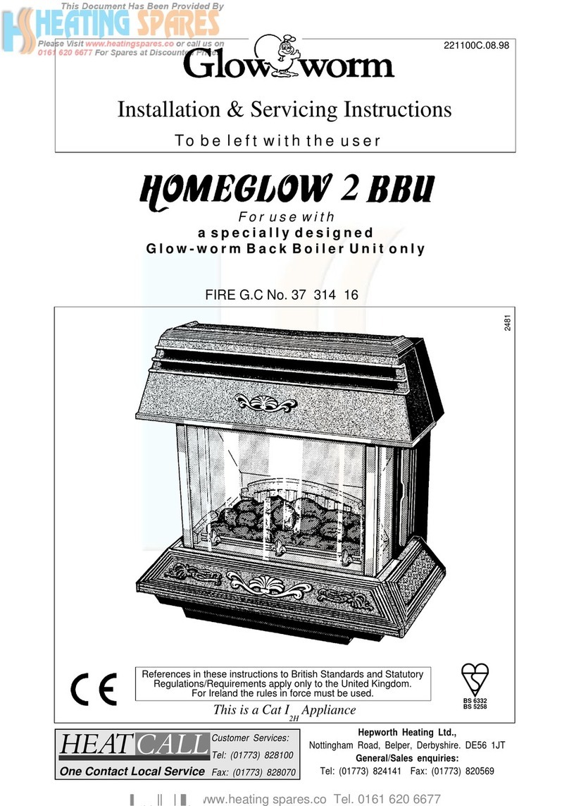 Glowworm Homeglow 2 BBU User manual