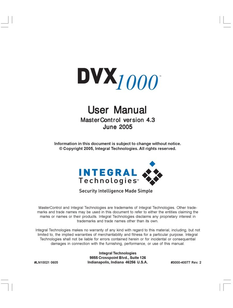 Integral Technologies Dvx 1000 User manual