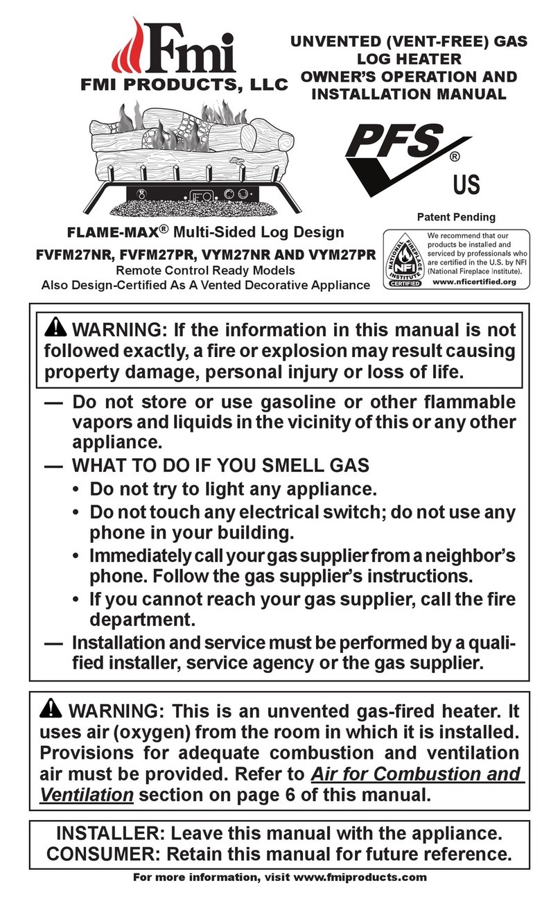 FMI FLAME-MAX FVFM27NR OWNER'S OPERATION AND INSTALLATION MANUAL
