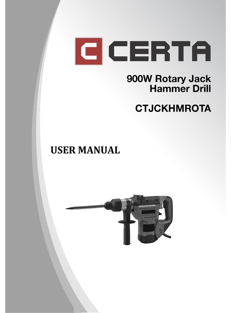 Certa CTJCKHMROTA user manual