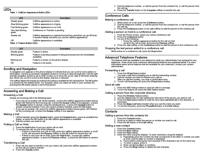 Avaya 1616 quick reference