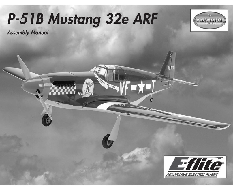 E-FLITE P-51B Mustang 32e ARF User manual