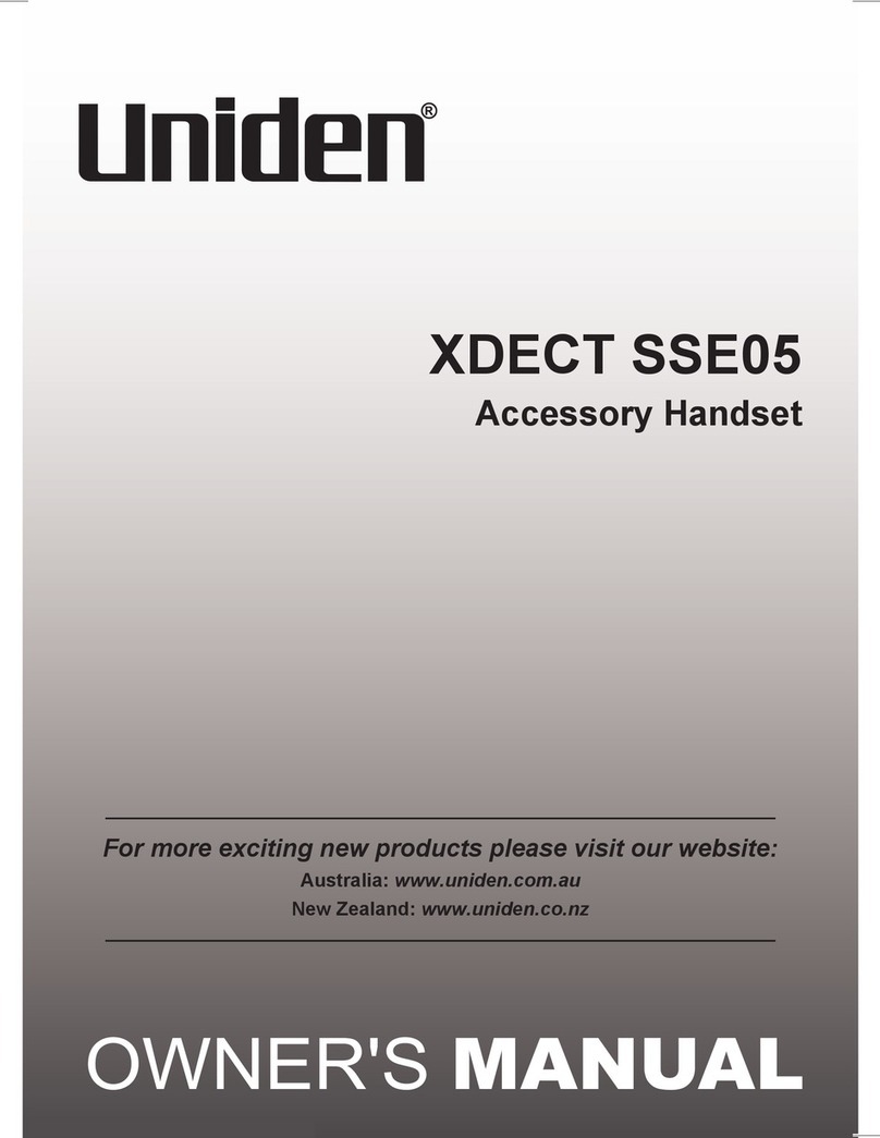 Uniden XDECT SSE05 User manual