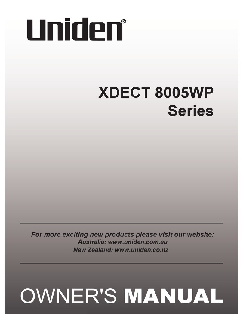 Uniden XDECT 8005WP Series User manual