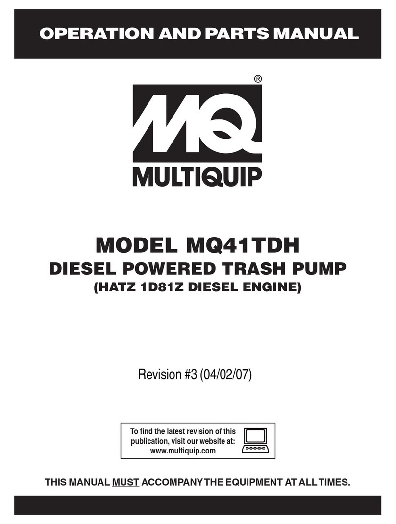 MULTIQUIP MQ41TDH Operation and parts manual