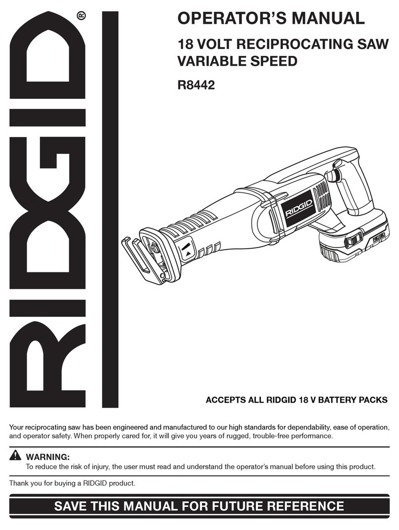 RIDGID R8442 Operator's manual RIDGID R8442 Operator's manual
