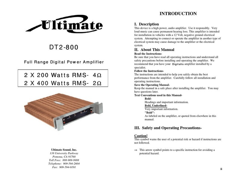 Ultimate Sound DT2-800 User manual