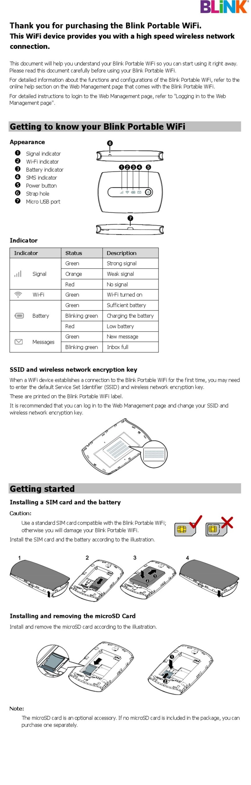 B-Link e5251 quick start guide