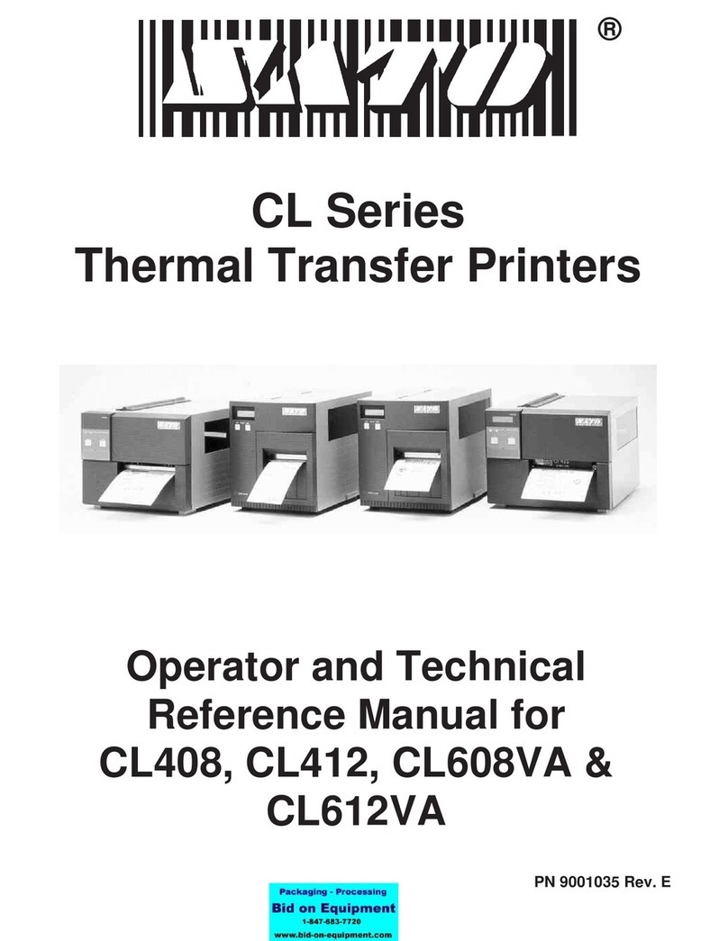 SATO CL-408 Use and care manual