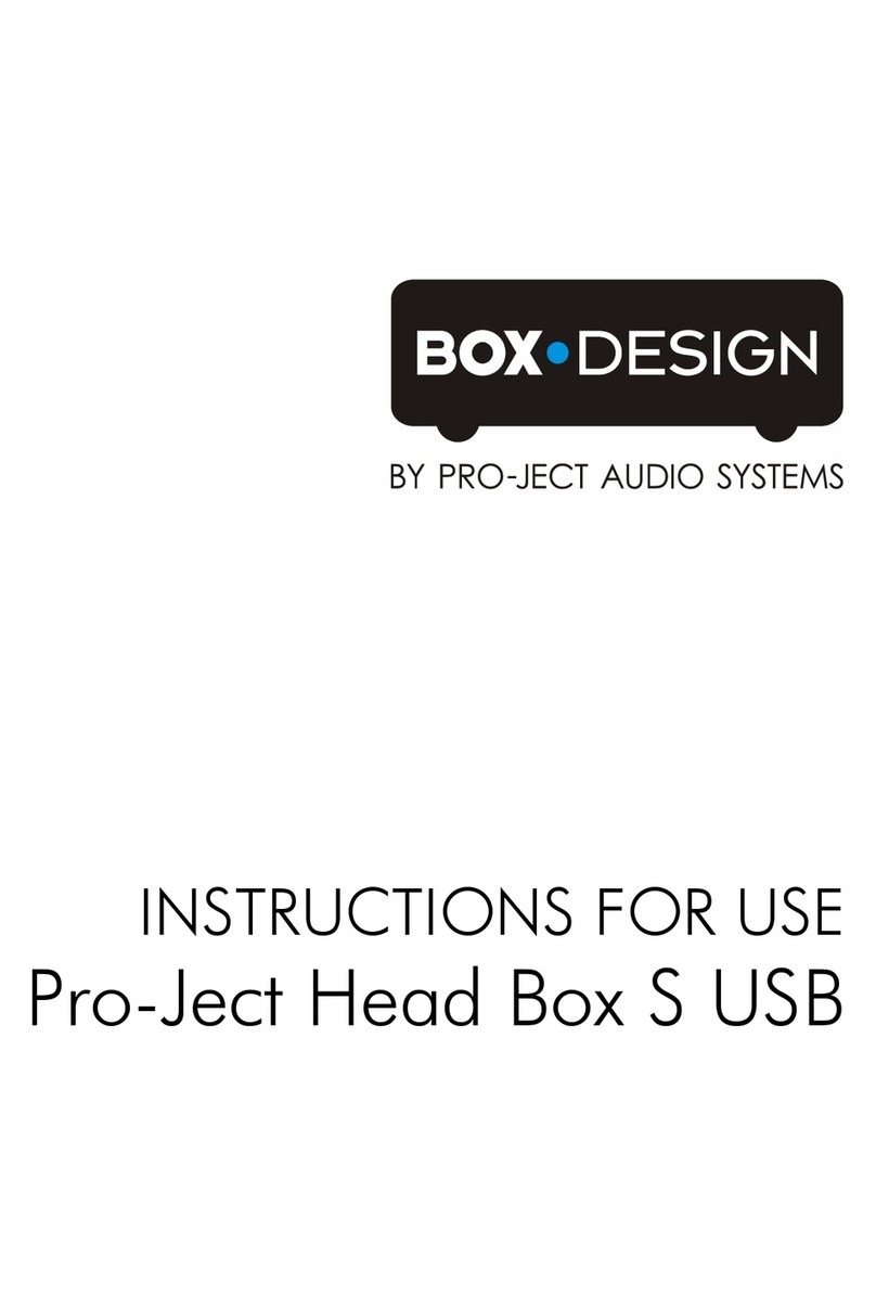 Pro-Ject Audio Systems Head Box S USB Instructions for use