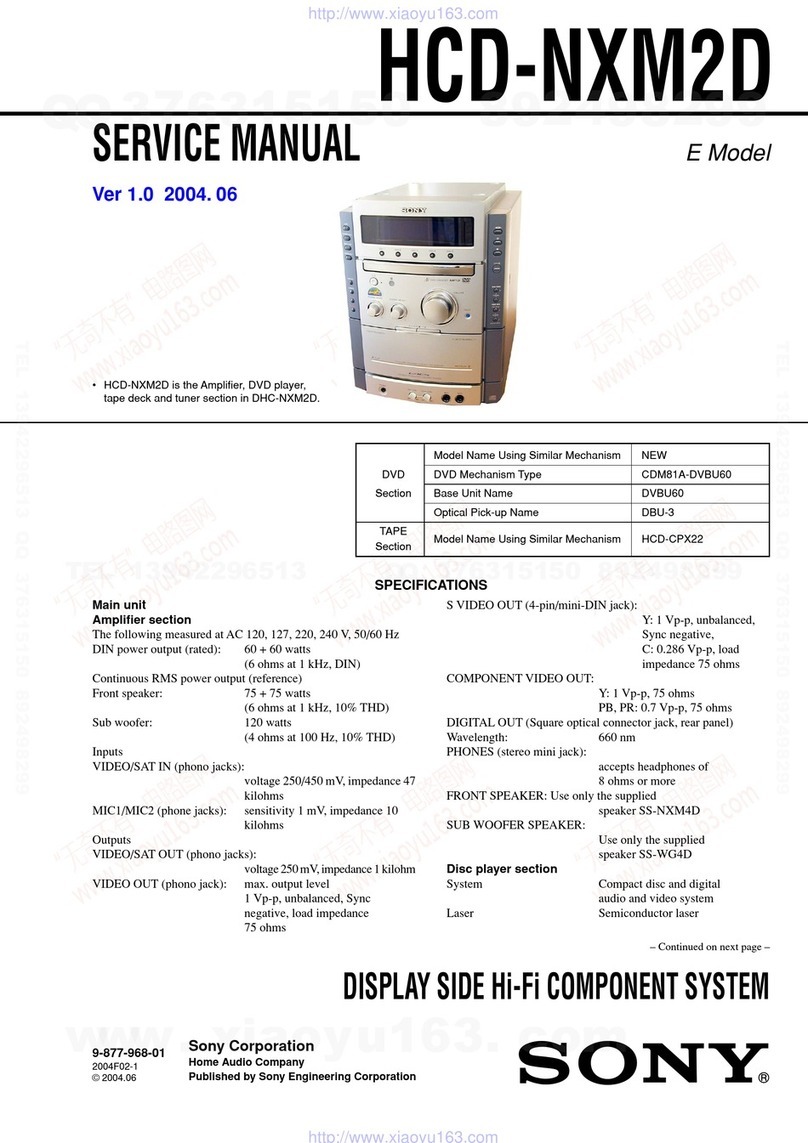 Sony HCD-NXM2D User manual