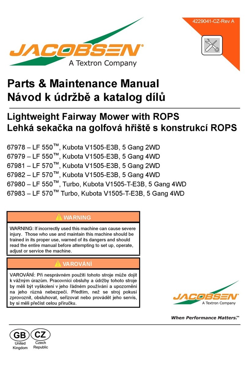 Jacobsen Lightweight Fairway 67978 - LF 550 User manual