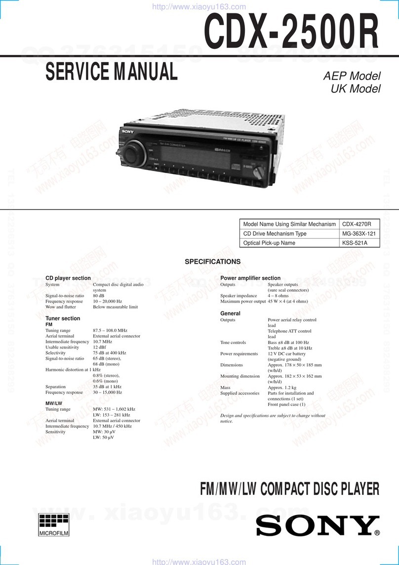Sony CDX-2500R Service manual