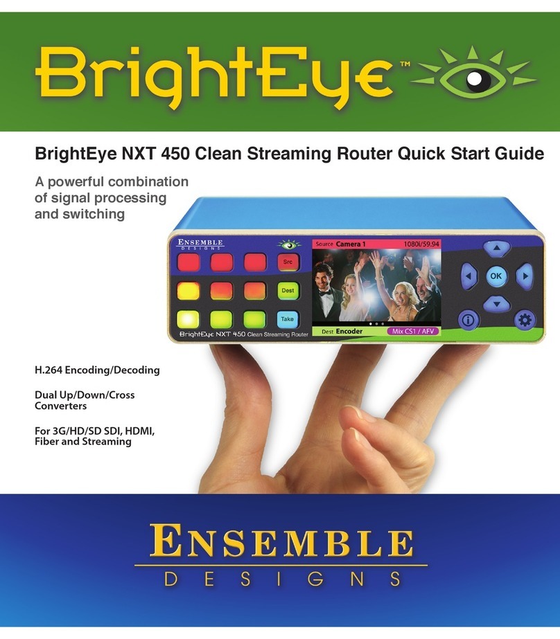 Ensemble Designs BrightEye NXT 450 User manual